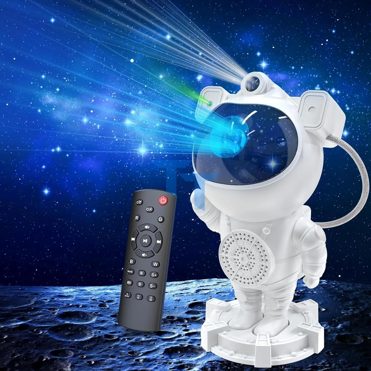 Astronot Projektör Bluetooth Bağlantılı ve Uzaktan Kumandalı Ambians Gece Lambası Uzay Efektli Galaksi ve Yıldız Yansıtma